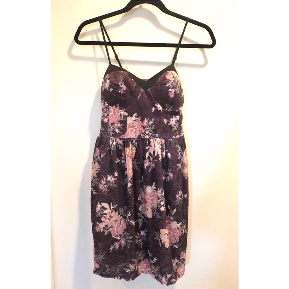 NWT Purple velvet floral dress - Picture 2 of 6